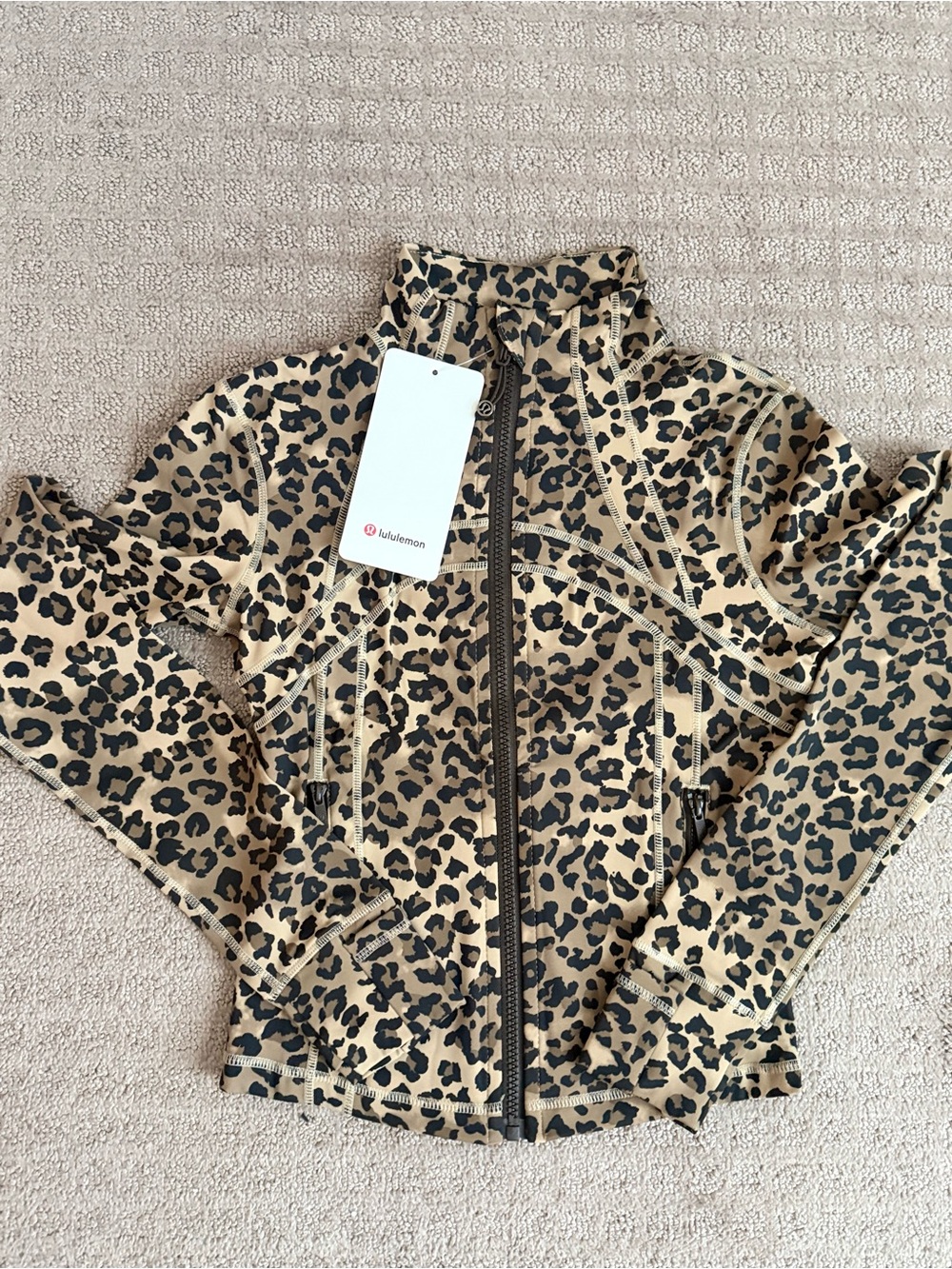 lululemon athletica Leopard-Print Bomber Jacket - Beige/Black